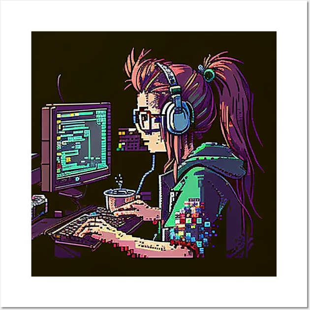 The Coolest Girl Hacker Wall Art by Legendary T-Shirts